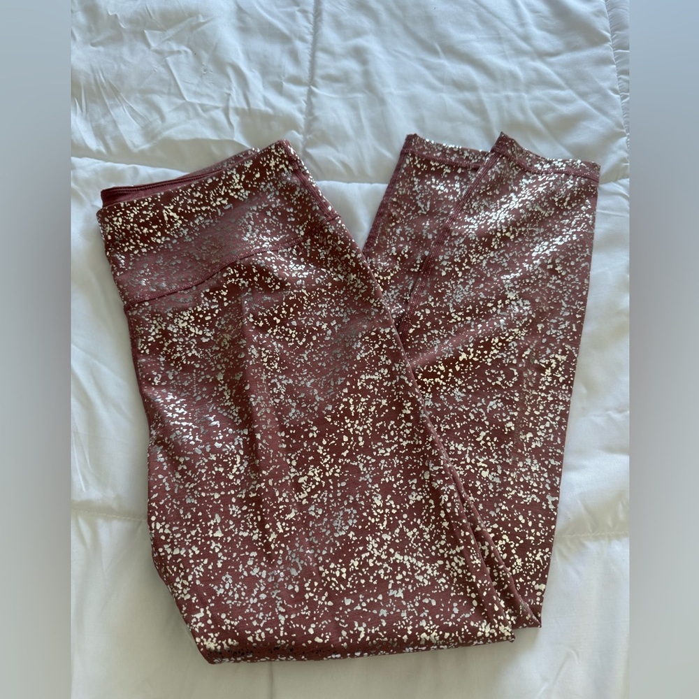 Sweaty Betty Sand Glitter Full Length Reflective Activewear Leggings Size Large - Picture 2 of 7